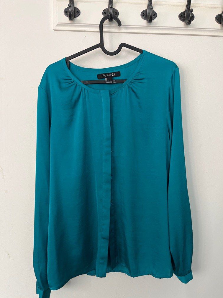 Forever 21 turquoise blouse