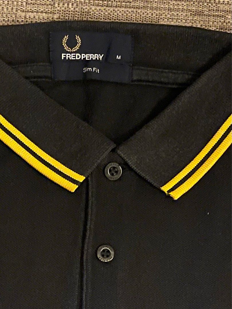 Fred perry black and yellow store