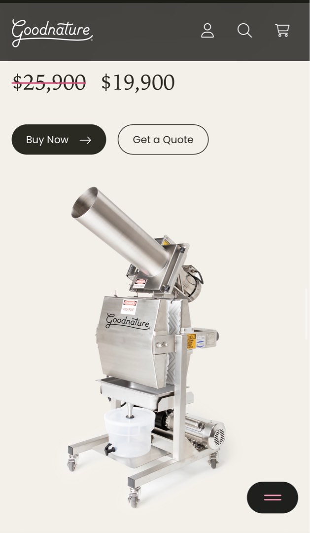 Goodnature X1 X1 Commercial Cold Pressed Juicer, TV & Home Appliances