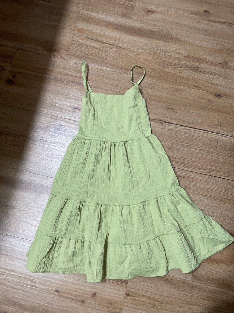 Green Short Tiered Dress main image 0