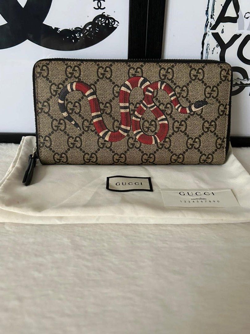 Gucci Kingsnake Print Zip around Wallet 2020 Collection Luxury Bags Wallets on Carousell