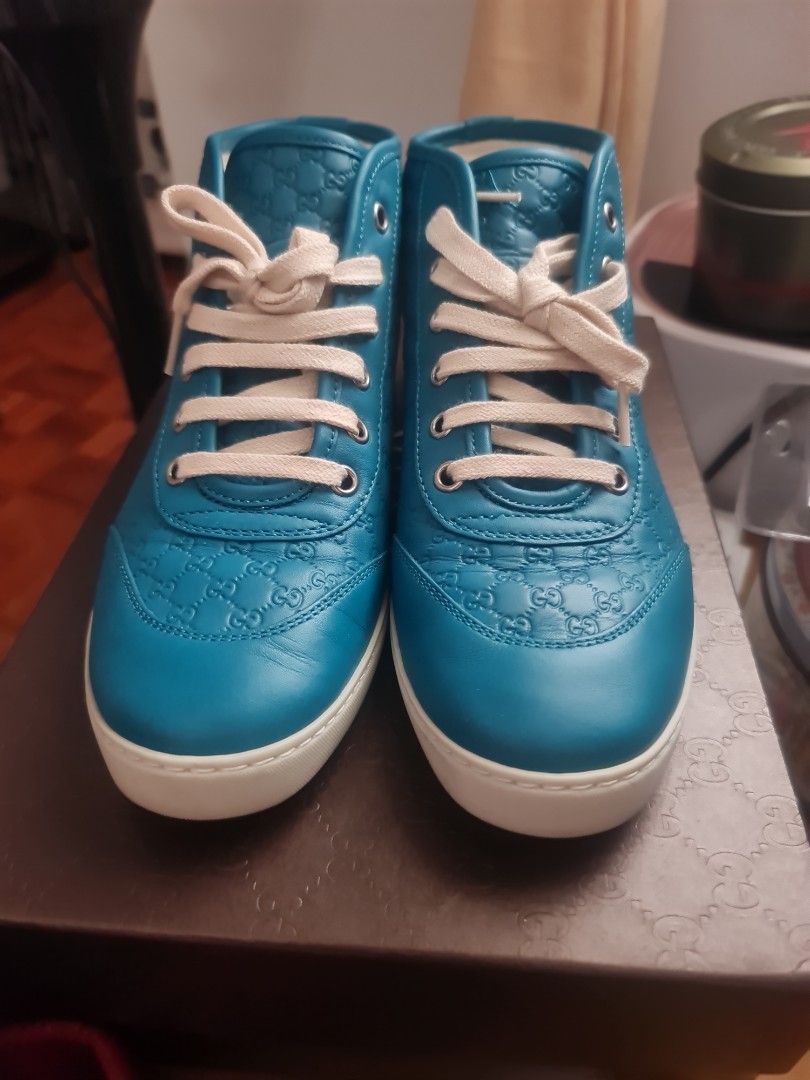 Gucci Leather High Top Sneaker Miro soft microguccissima sof