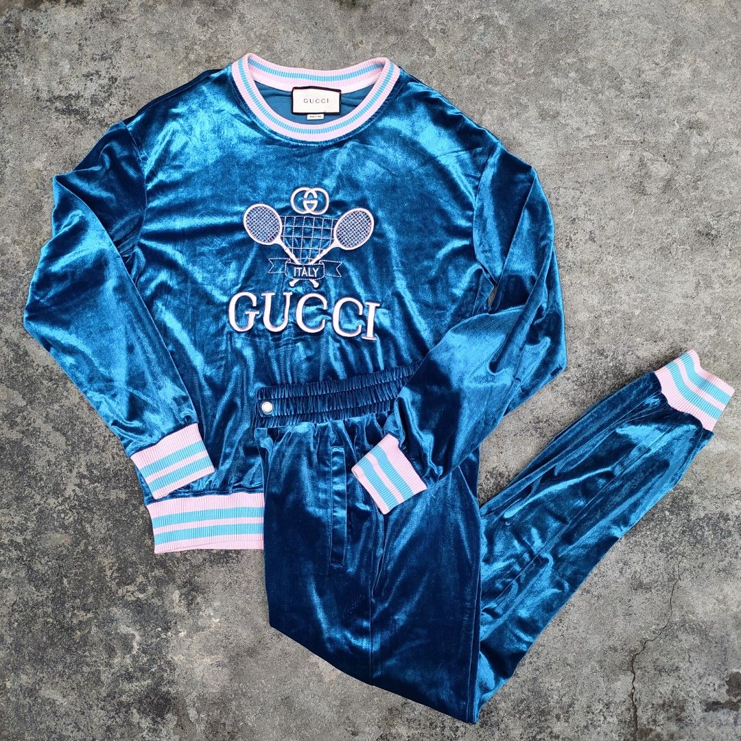 GUCCI TENNIS VELVET SWEATER TERNO Luxury Apparel on Carousell