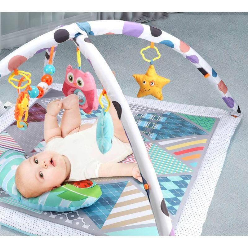 Happy Space 0 7 years old Baby Activity Gym Mat kids Play Tent multifunctional 2in1 infant Crawling Carpet Foldable Tent Activity Mat Colorful newborn