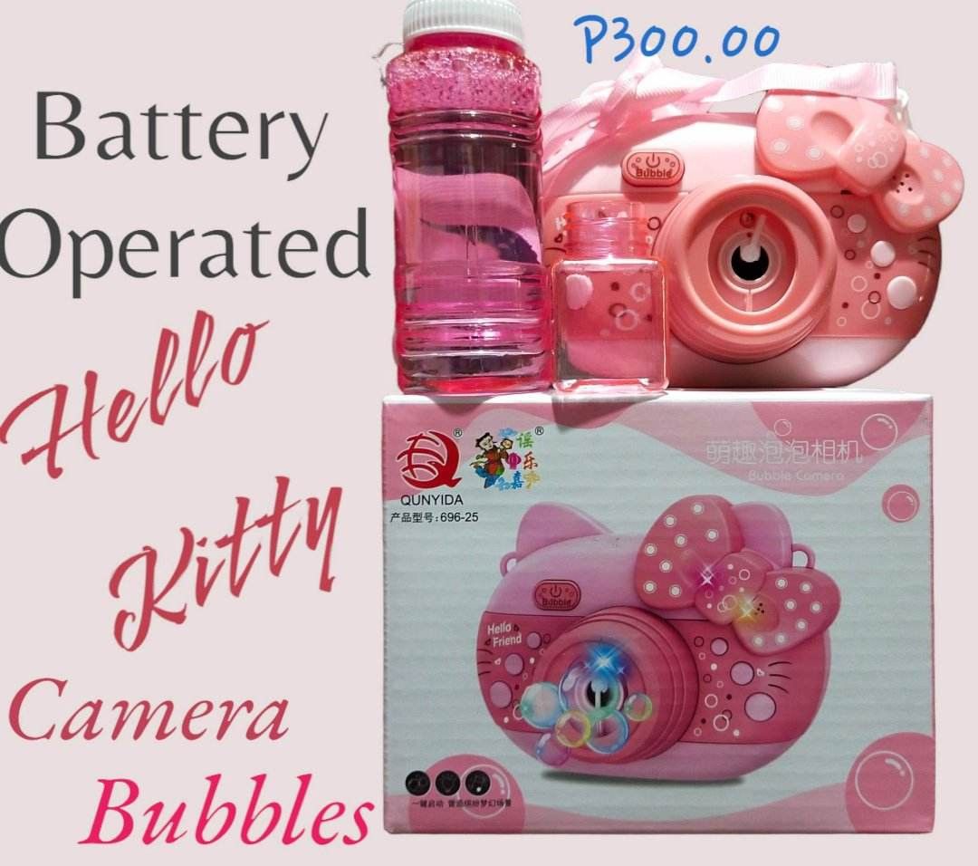 HELLO KITTY BUBBLEMAKER CAMERA WITH SOUND (Category: Cameras) located in Pasig City. Submitted by benildarustia18 (Listing ID 1236392249, Image 1). Description: BRAND New and Onhand.