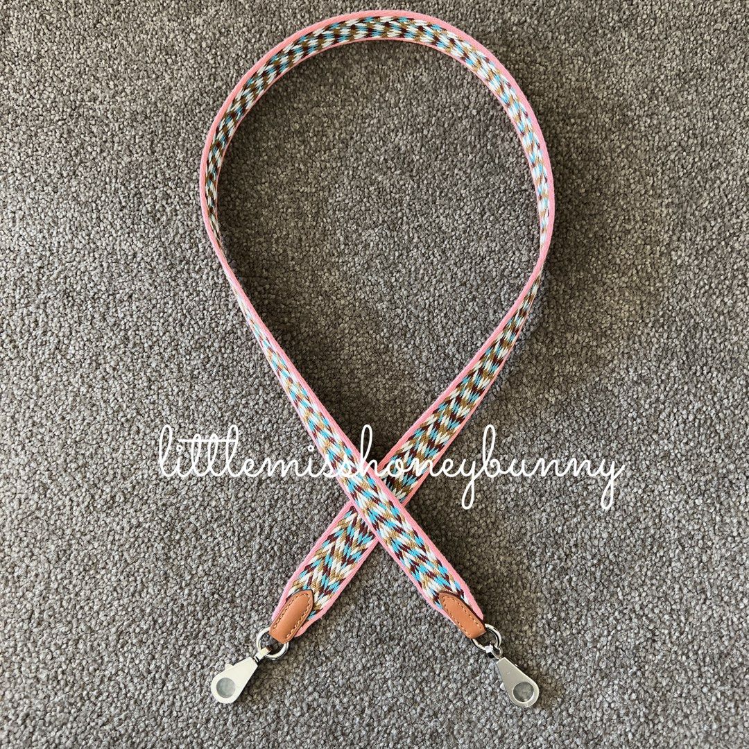 Hermes 25mm Rose D'ete, White and Rouge Sangle Zigzag