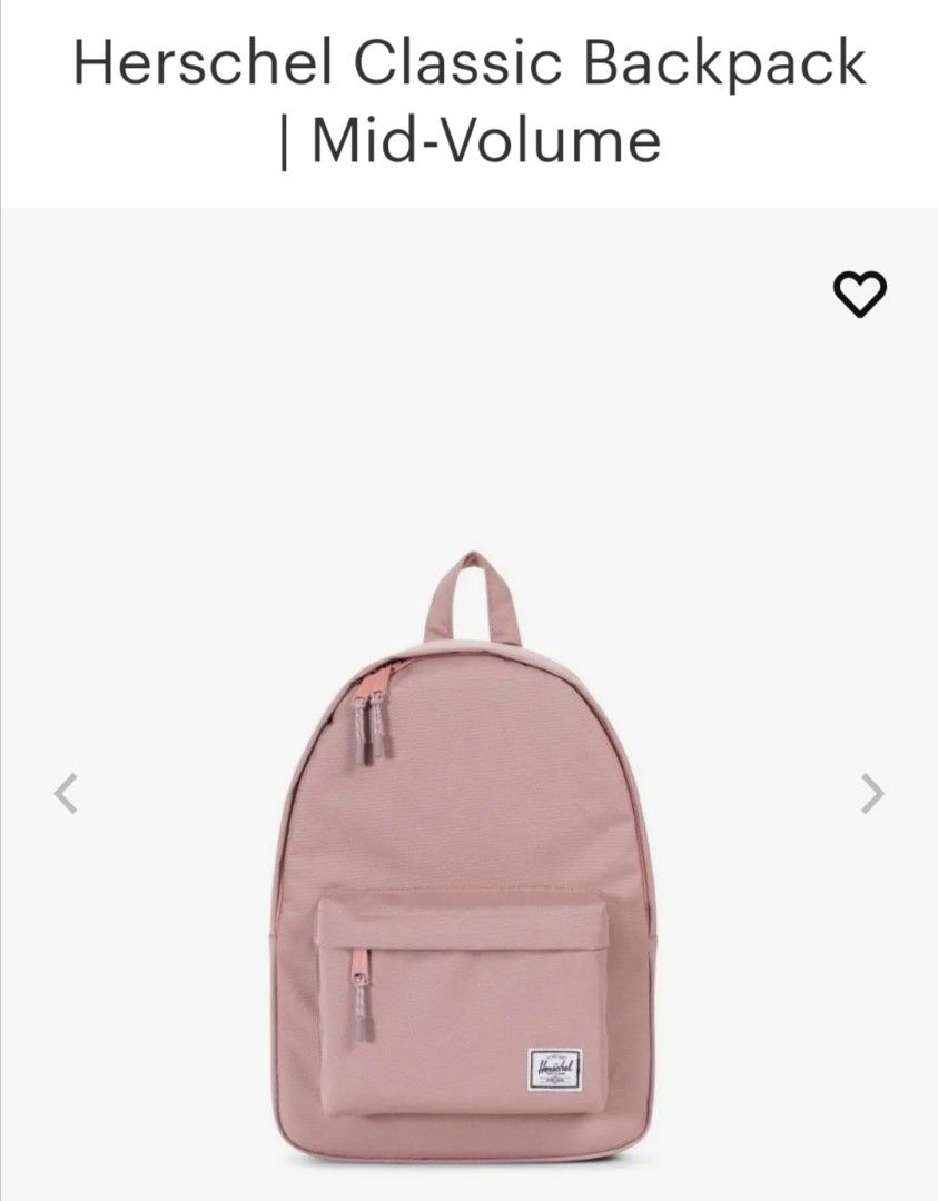 Herschel classic mid 2025 volume ash rose