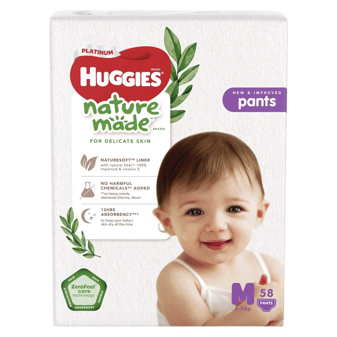 Huggies Nature Made Pants M Size, Babies & Kids, Bathing & Changing