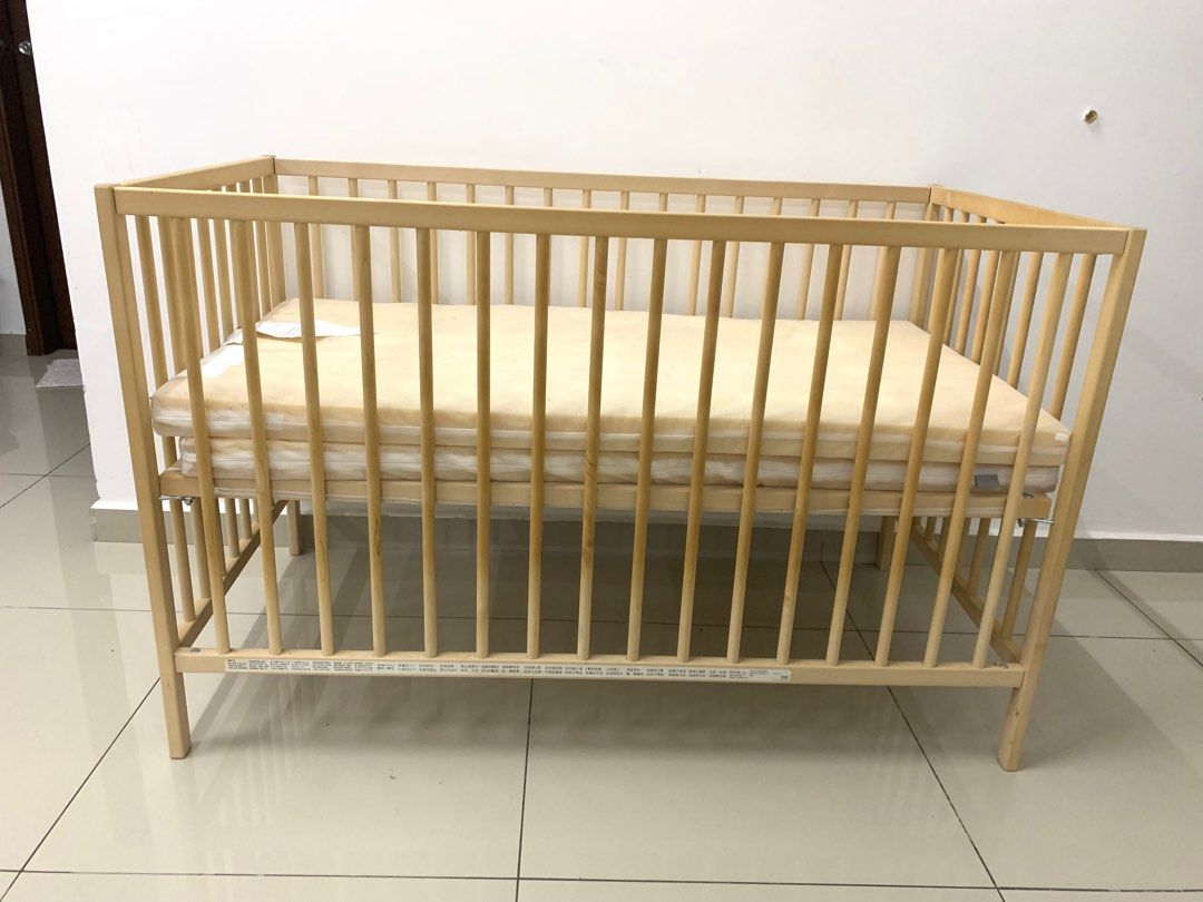 Ikea baby cot & mattress, Babies & Kids, Baby Nursery & Kids Furniture