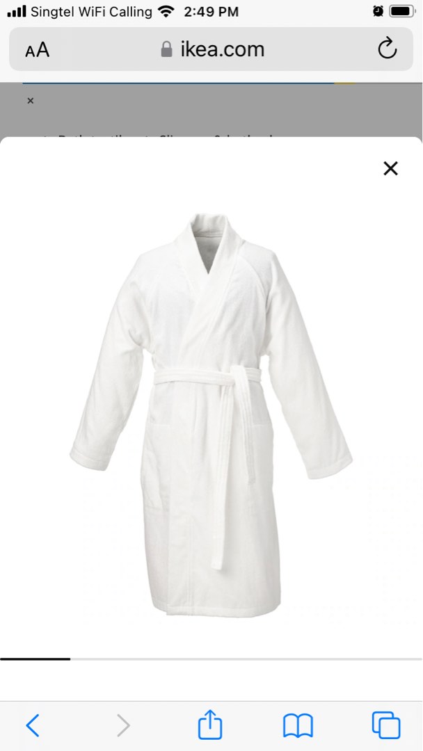 Ikea Bathrobe, Women's Fashion, New Undergarments & Loungewear on Carousell