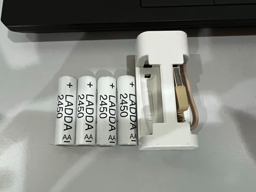 Ikea LADDA Rechargeable battery (4pcs), HR06 AA 1.2V, 2450mAh + Ikea