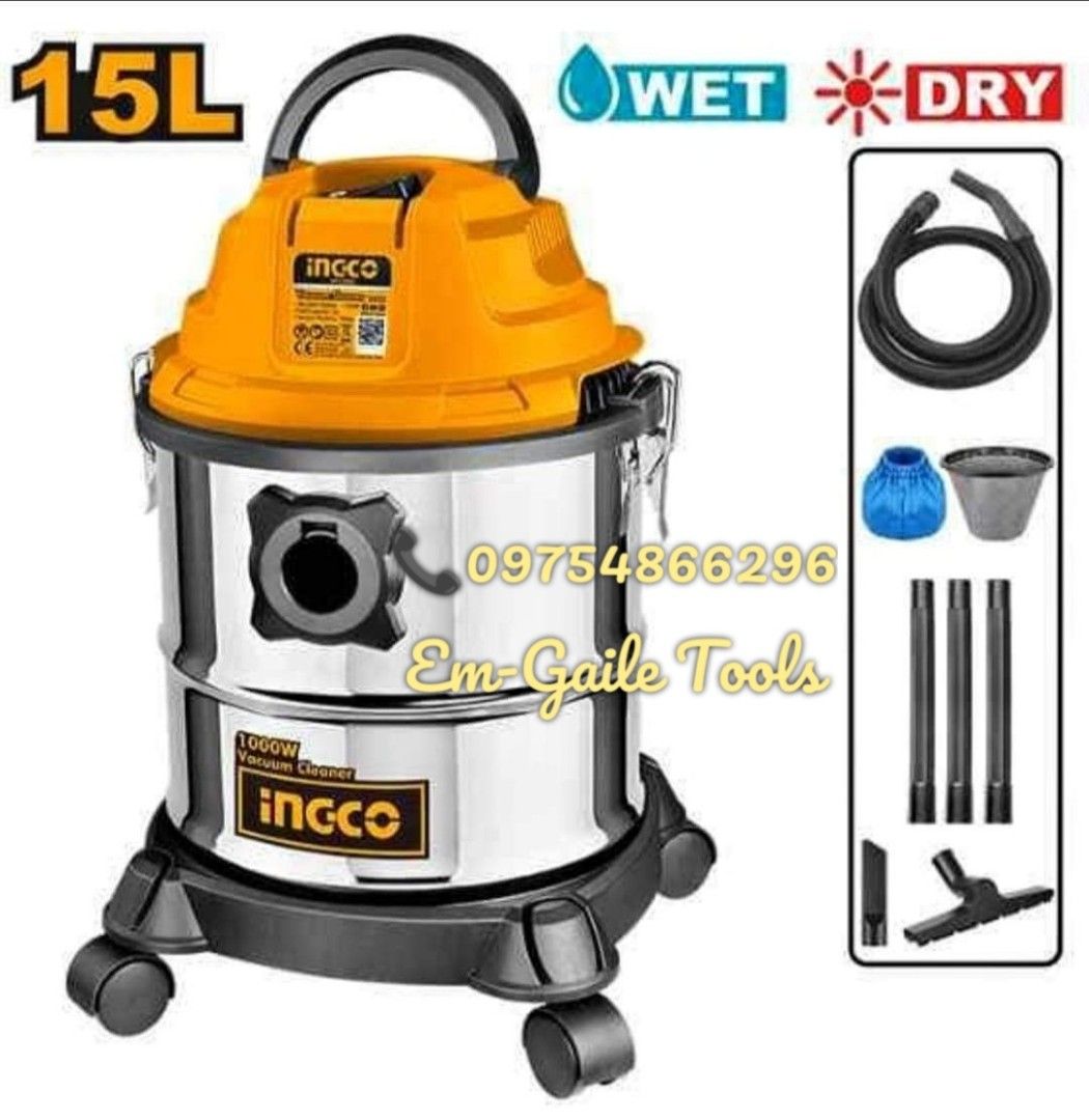 INGCO 15L 1000W Vacuum Cleaner VC12205 on Carousell