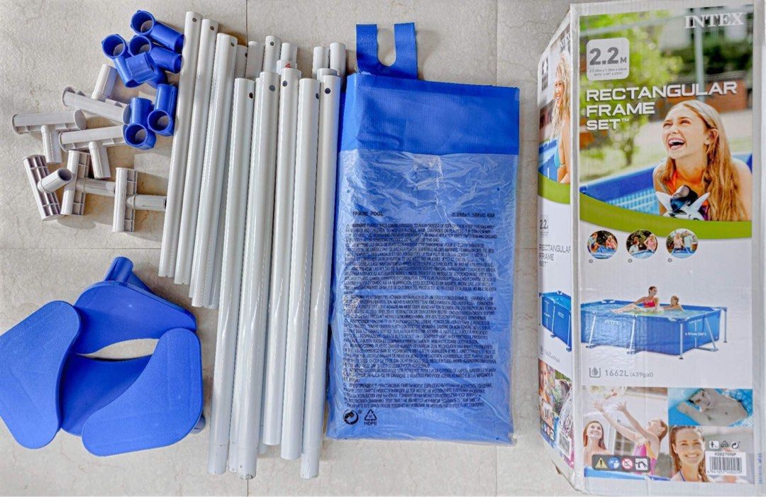 Intex Pool with Filter and Chlorine on Carousell