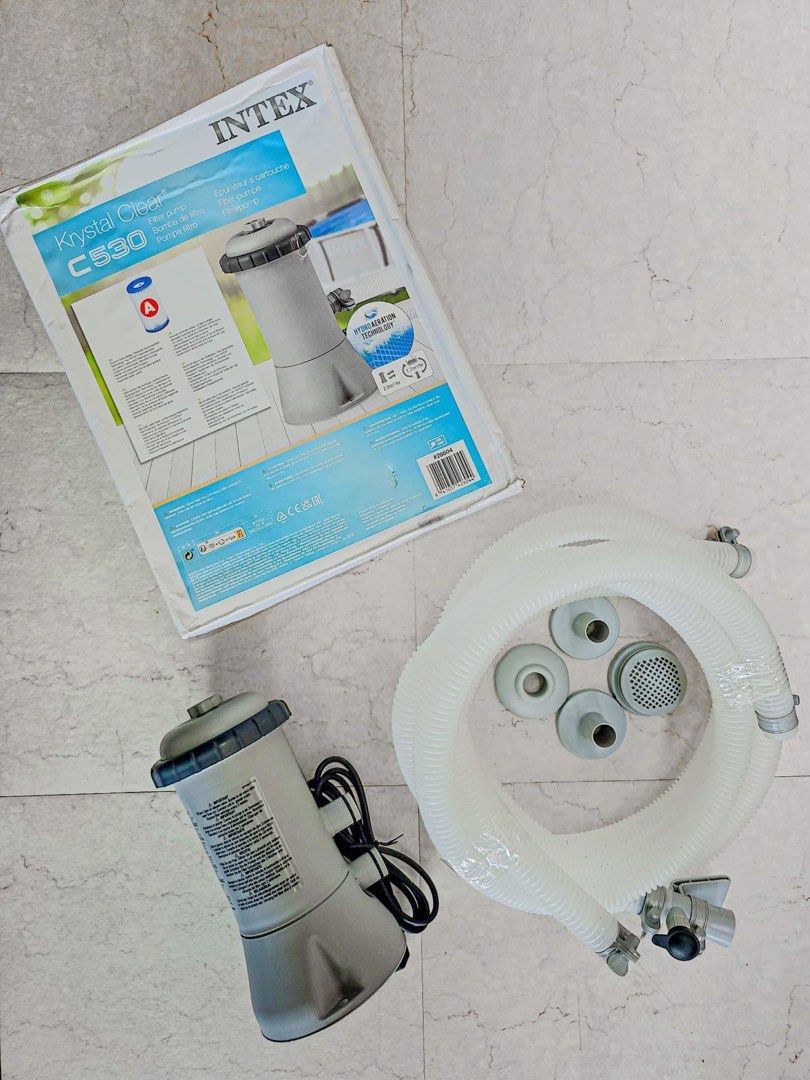 Intex Pool with Filter and Chlorine on Carousell