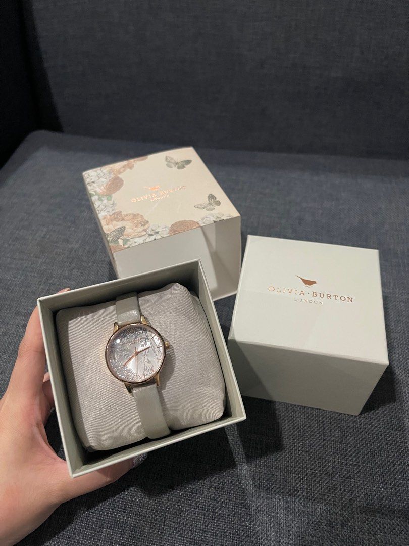 Jam wanita olivia burton snow globe winter bunny limited edition