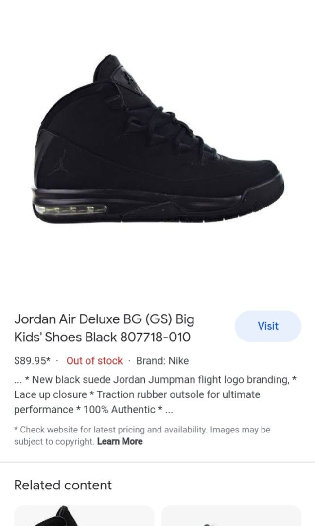 jordan air deluxe 3pleblack Men s Fashion Footwear Sneakers on
