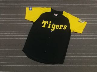 Retro New Japan Joshin Hanshin Tigers Baseball Fan Club Two Tone Light Jersey