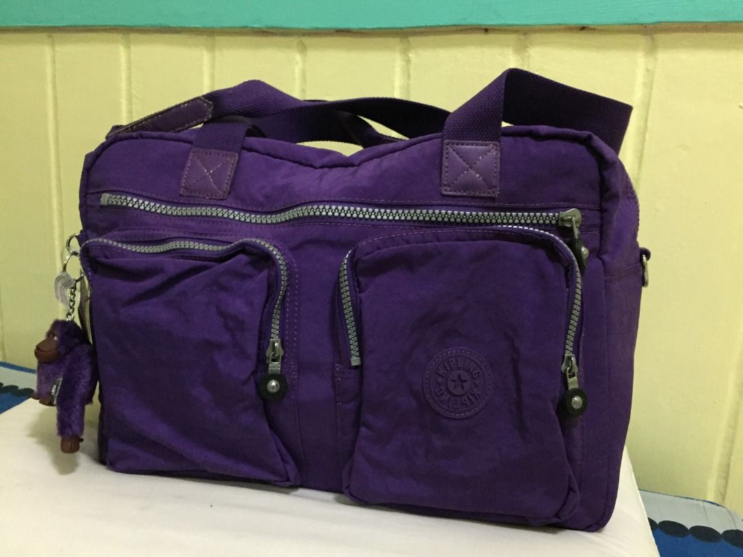 Kipling Deep Purple Travel Bag with Removable Sling, Women's Fashion ...