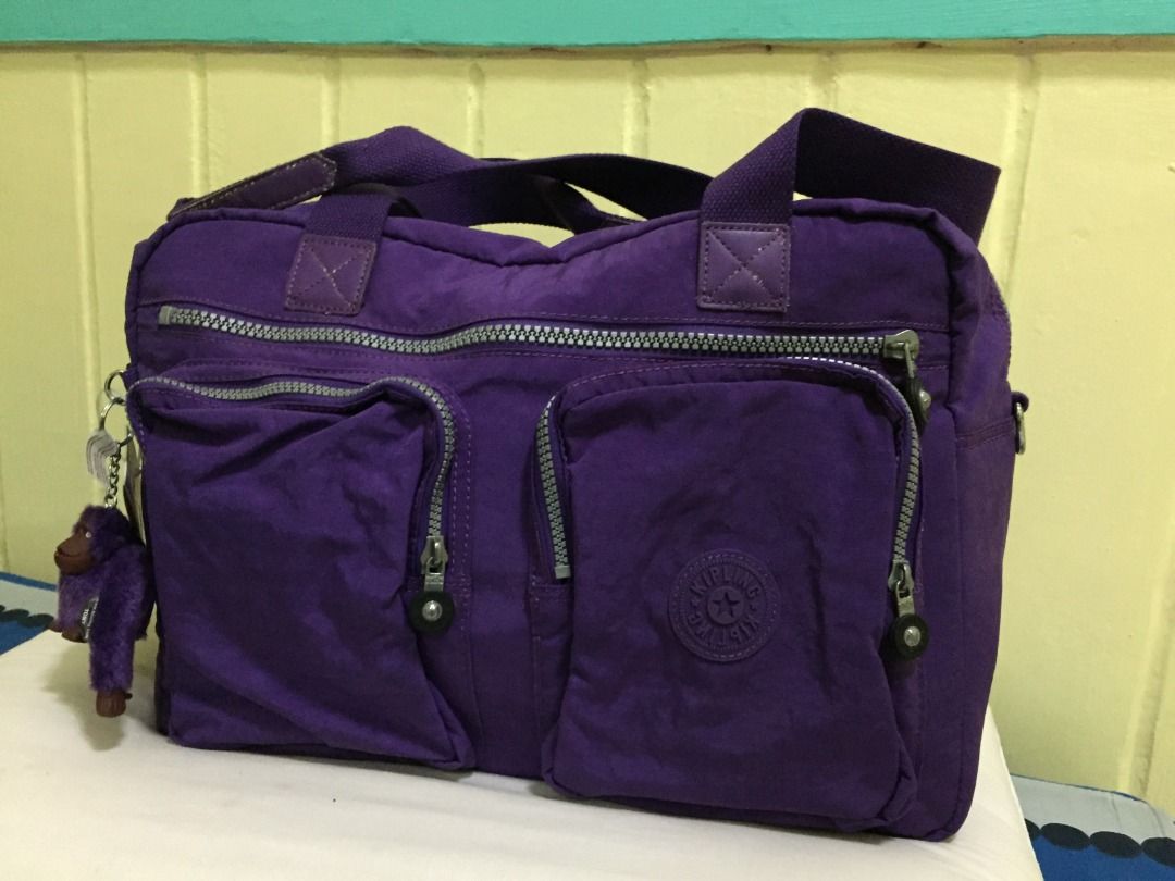 Kipling Deep Purple Travel Bag with Removable Sling, Women's Fashion, Bags & Wallets, Tote Bags