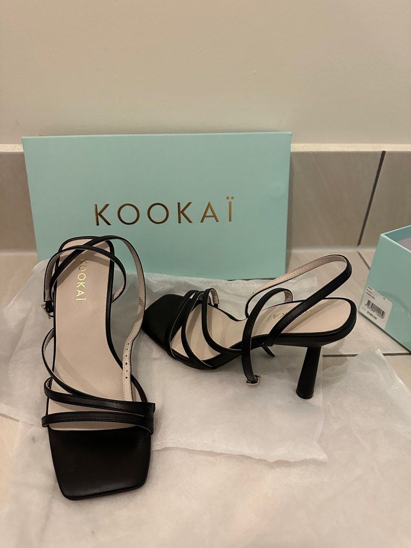 Kookai black leather heels Women s Fashion Shoes on Carousell