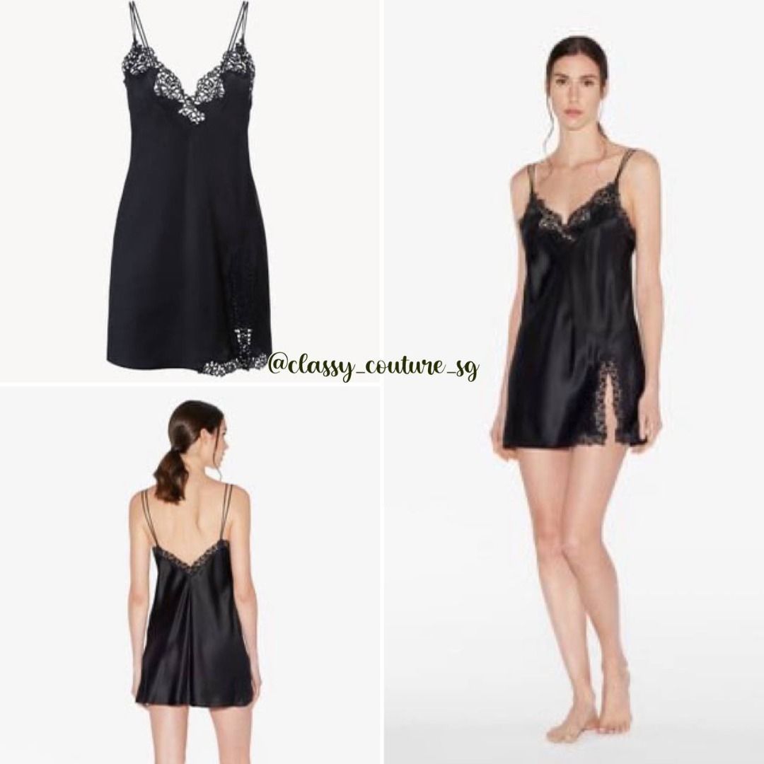 La Perla Silk Slip with Macrame Mini Dress Women s Fashion New Undergarments Loungewear on Carousell