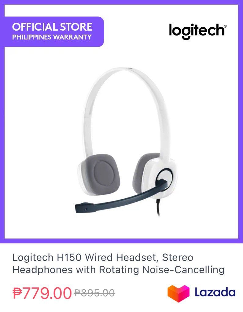 Logitech noise top cancelling headset lazada