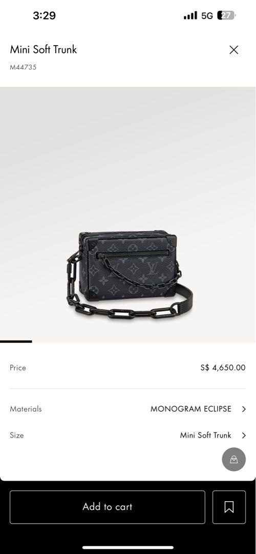Louis Vuitton, Bags, Louis Vuitton Limited 29 Soft Trunk Heavy Duty Chain  Dual Zip 1825 Strap