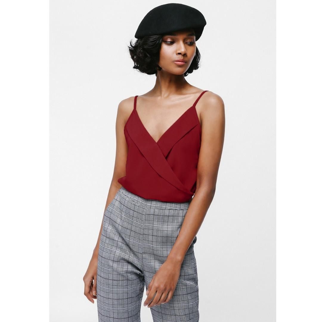 Love Bonito Cinea Crossover Camisole in Red Size XS Women s