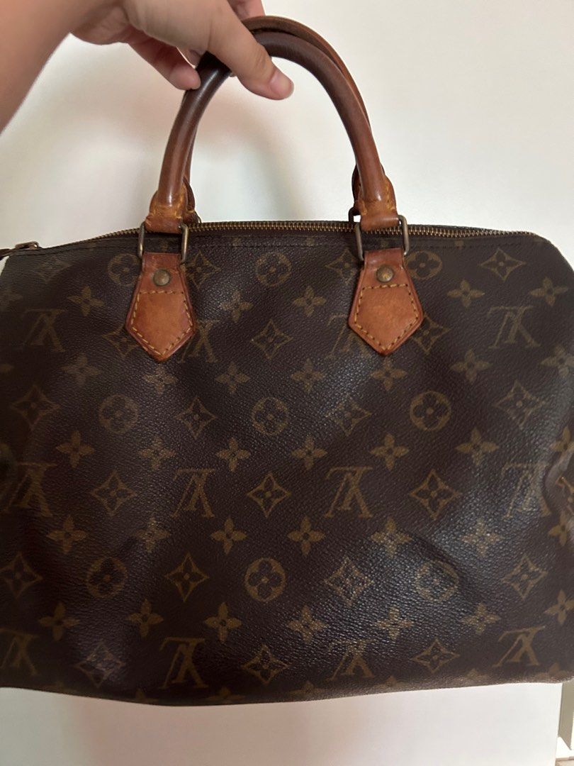 Louis Vuitton LV Boston Speedy 30 Monogram Logo Top Handle Bag