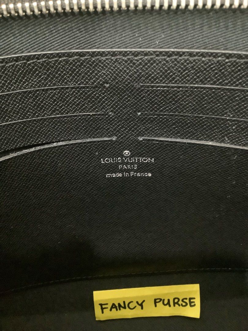 Authentic Louis Vuitton Damier Graphite Stripe Pochette Voyage mm Clutch