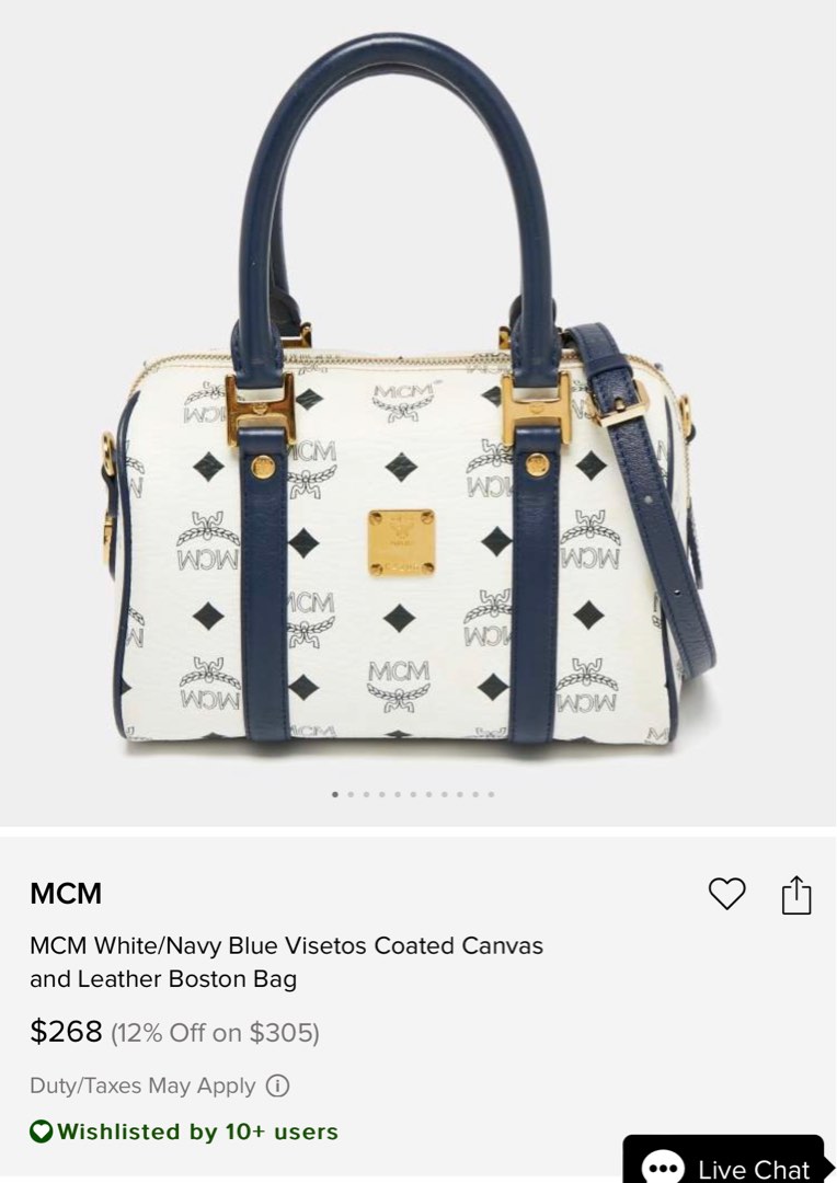 Boston vegan leather handbag MCM White in Vegan leather - 33180563