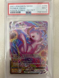 PSA 9 Pokemon Mew VMAX Alternate Art Secret Rare Fusion Strike #269