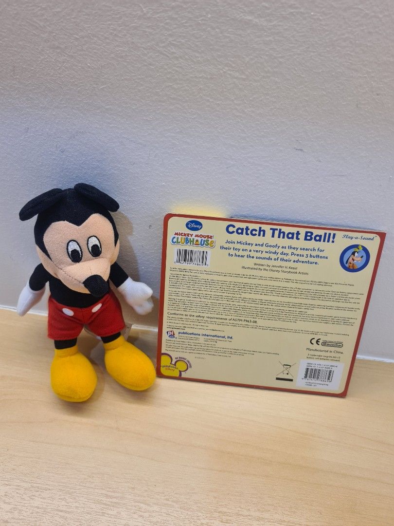 Mickey Sound Book & Soft Toy Set, Hobbies & Toys, Books & Magazines