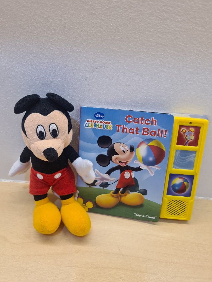 Mickey Sound Book & Soft Toy Set, Hobbies & Toys, Books & Magazines