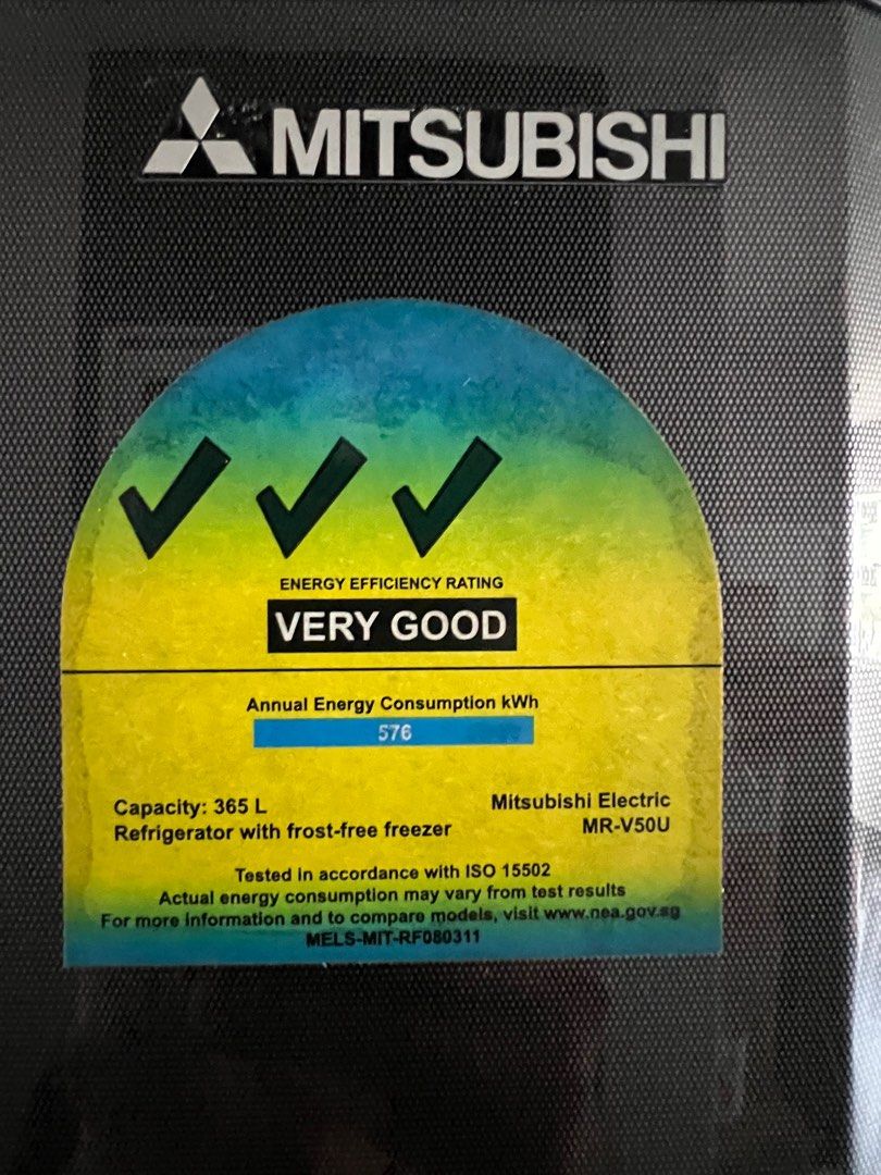 Mitsubishi 3 door fridge, TV & Home Appliances, Kitchen Appliances