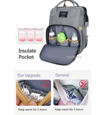 Mommy Bag Diaper Backpack Organizer Insulated Compartment