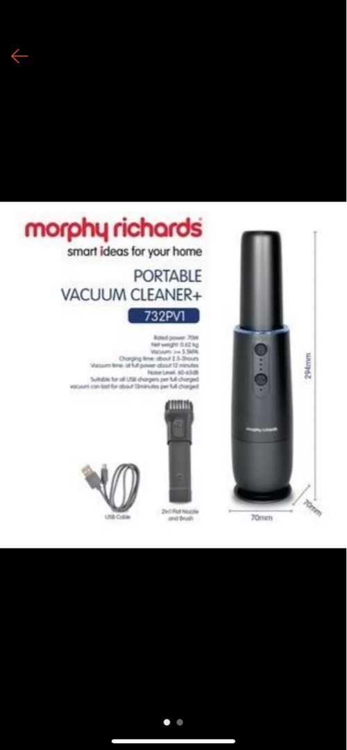 Morphy Richards BNIB Portable Vacuum Cleaner, TV & Home Appliances