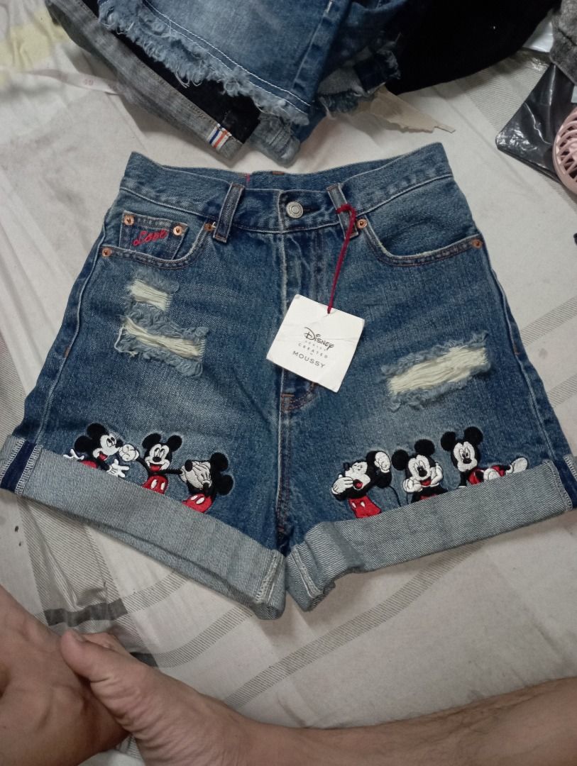 Womens disney denim shorts clearance