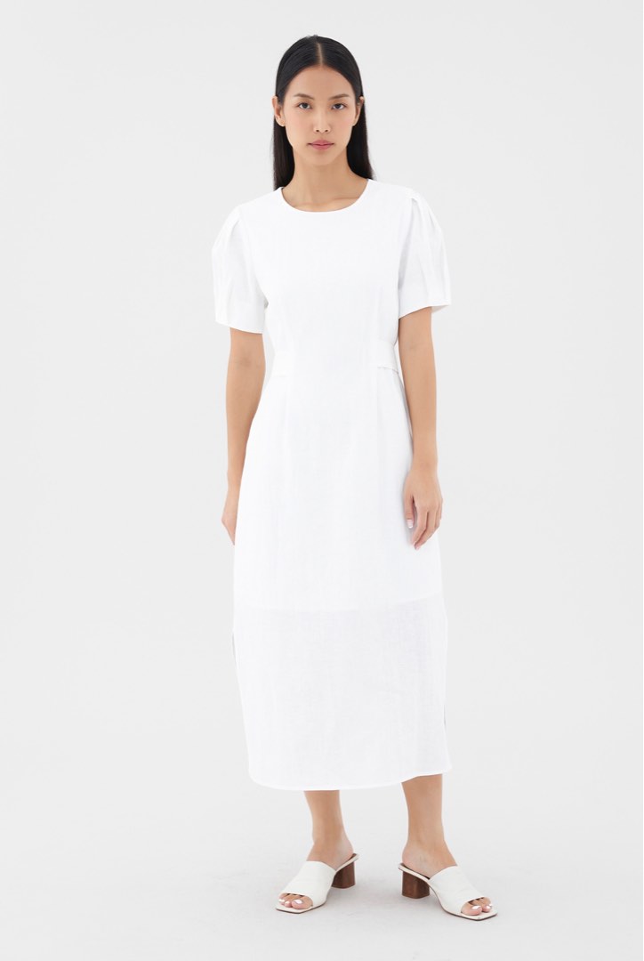 White Strappy Back Tieable dress - Ready To Ship main image 0