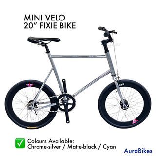 New 20” Mini Velo Fixie Bicycle Bike Fixed Gear Hybrid