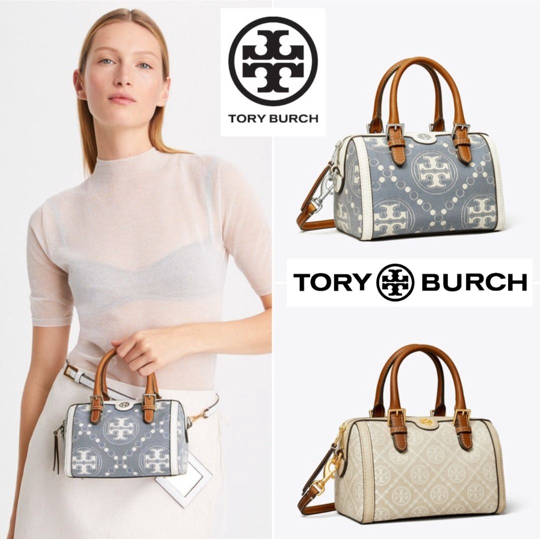 Tory Burch T-Monogram Jacquard Shoulder Bag, Luxury, Bags & Wallets on  Carousell