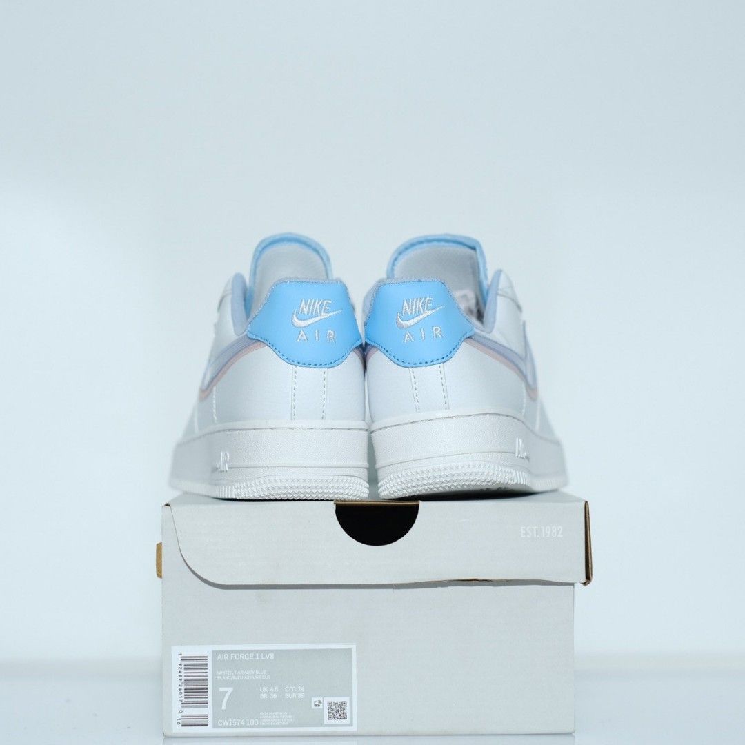 Nike Air Force 1 Low LV8 Double Swoosh Light Armory Blue for Women