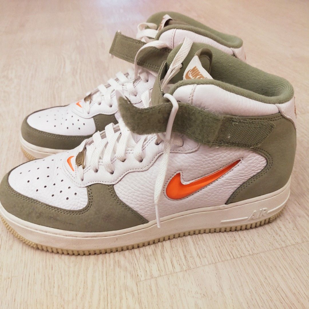 Nike Air Force 1 Mid 07 Olive Green Total Orange DQ3505-100