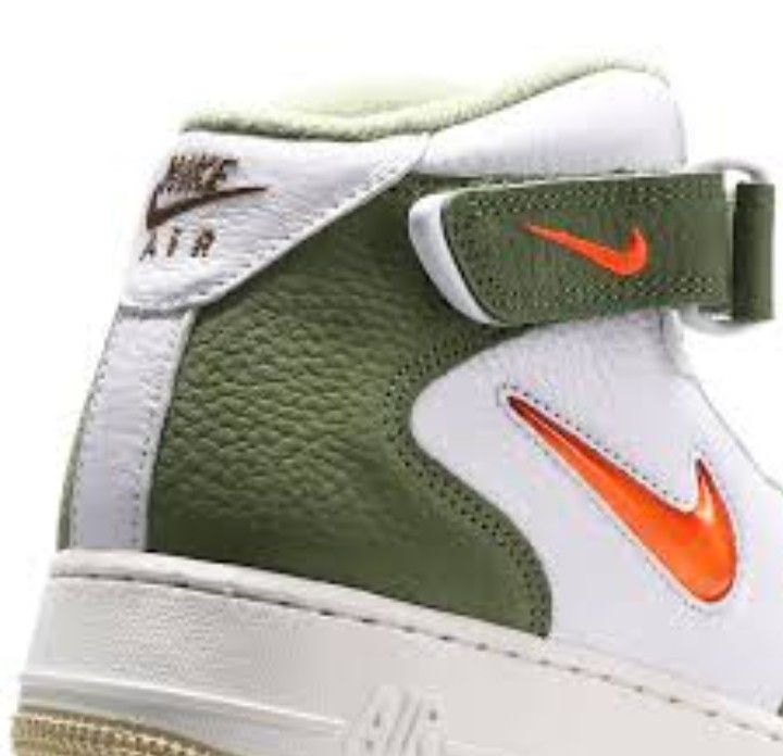 Nike Air Force 1 Mid 07 Olive Green Total Orange DQ3505-100