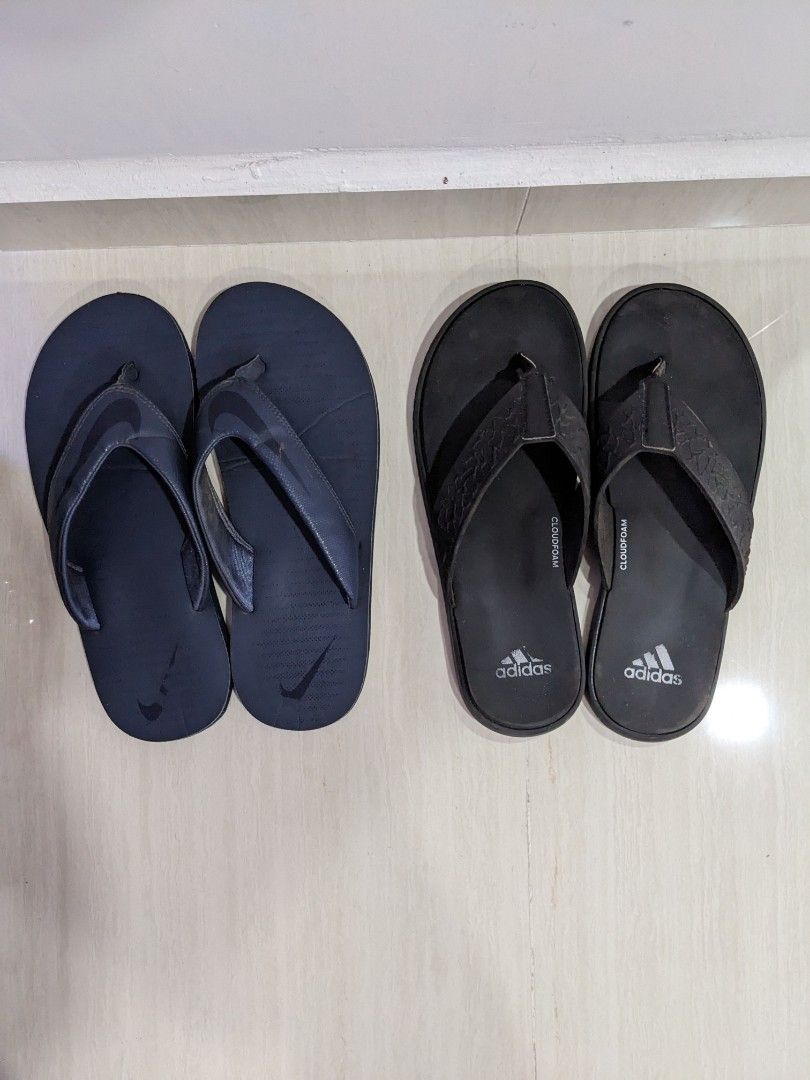 Nike and Adidas slippers Men s Fashion Footwear Flipflops and