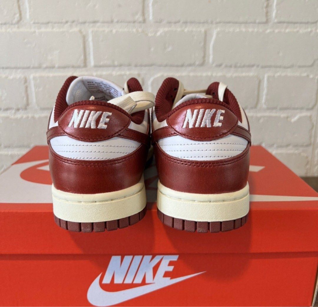 🔥熱款🔥Nike dunk low PRM Team red and White 復古做舊酒紅色男女同