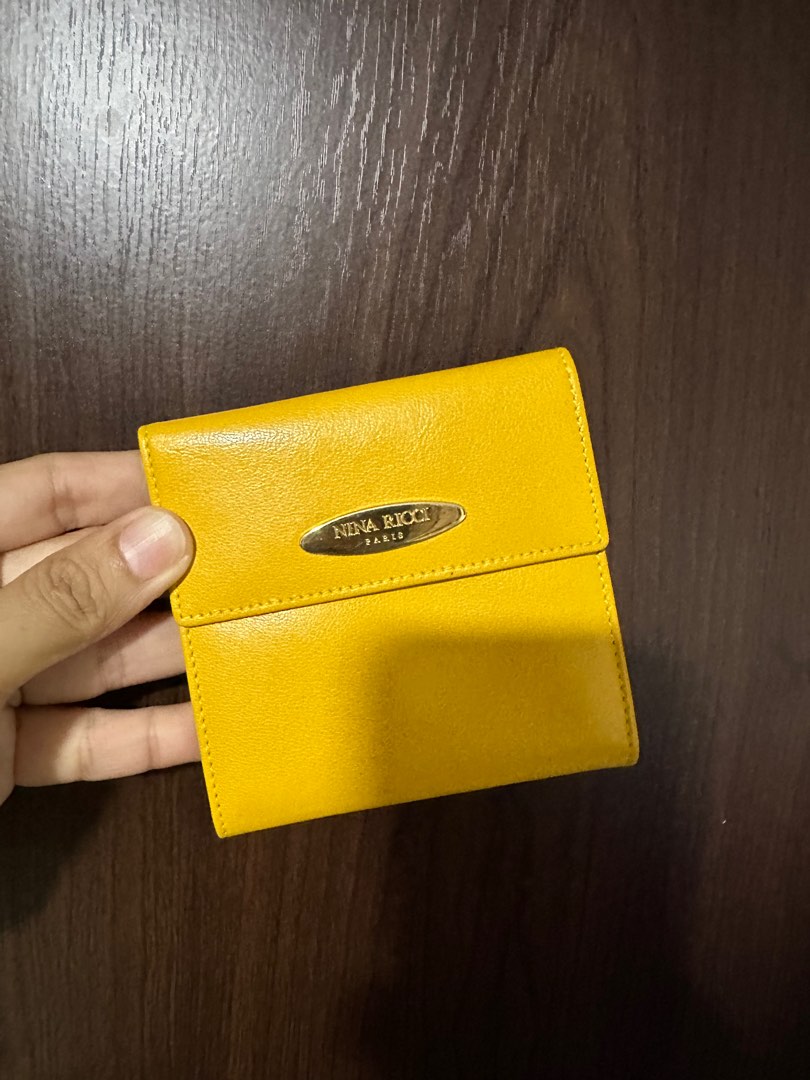 *Nina Ricci Bifold Wallet (Yellow)* Made in Spain on Carousell
