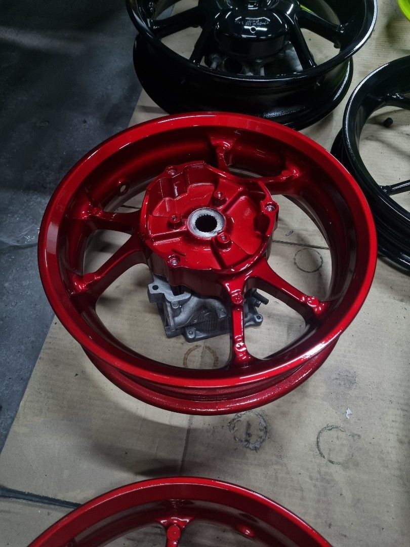 NMAX V2 Red Rims, Motorcycles, Motorcycle Accessories on Carousell