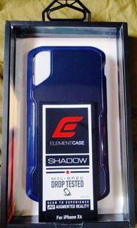Original ElementCase Shadow Rugged Armor Hard Case for Apple iPhone X / Xs - Blue