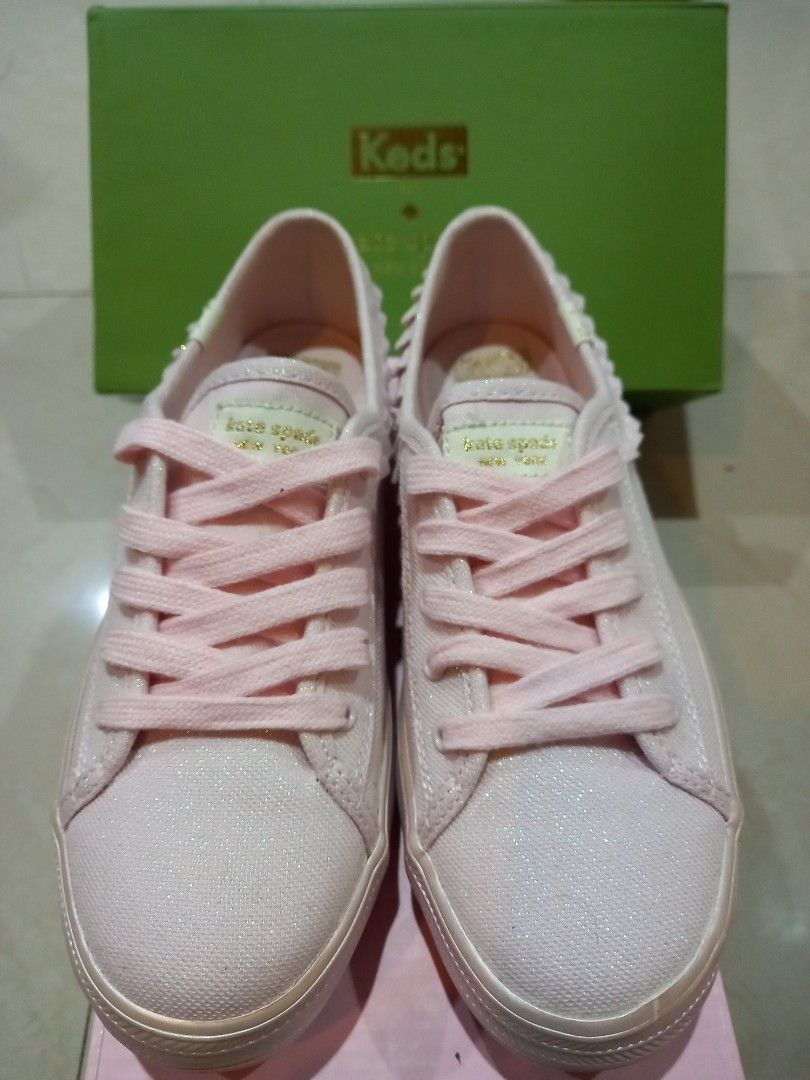 Original Keds Kate Spade Triple Kick Ruffle Pink Size 3M or 21.6 cm